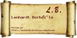 Lenhardt Borbála névjegykártya