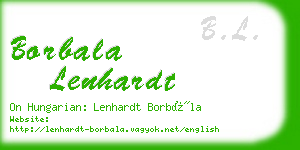 borbala lenhardt business card